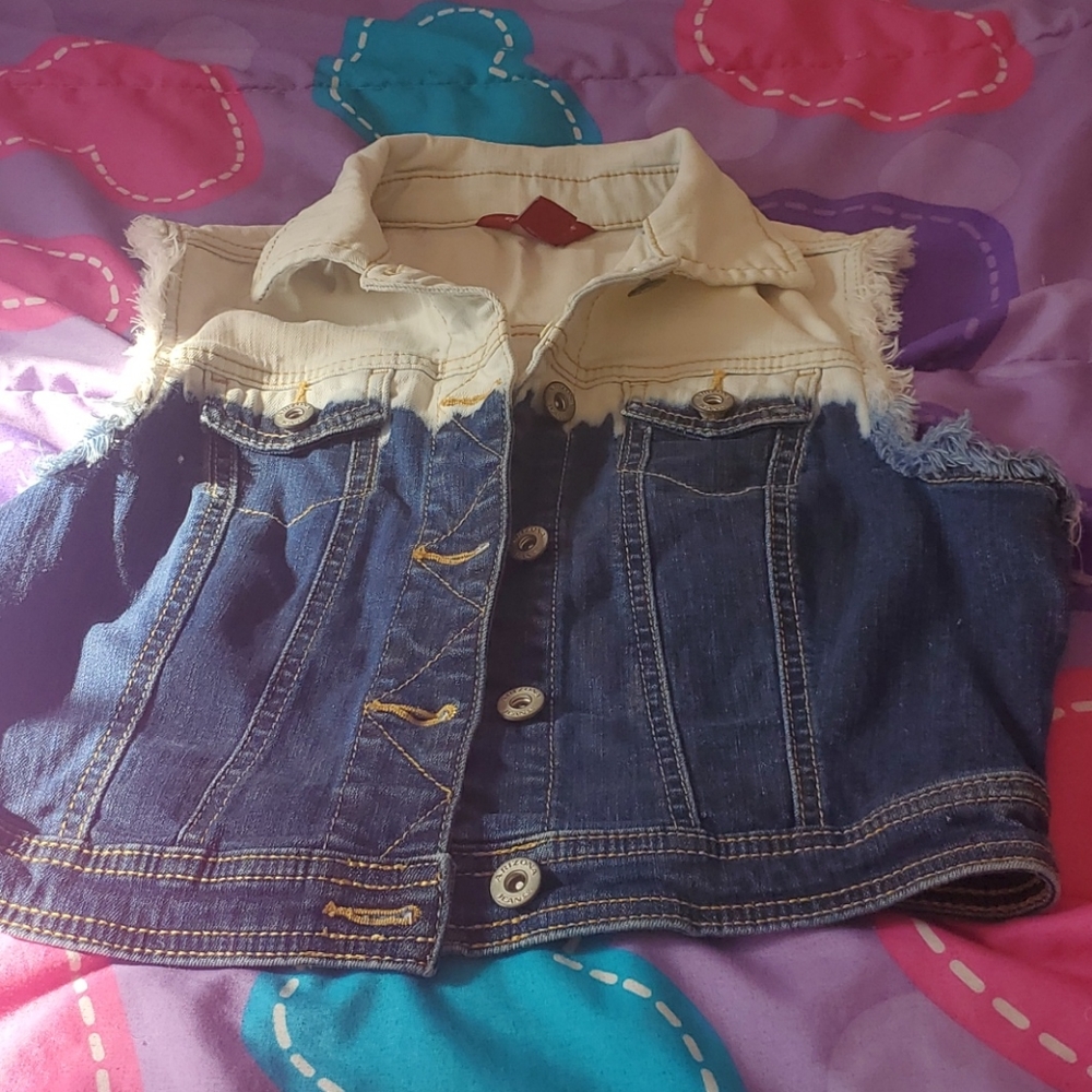 Two Toned Denim Vest